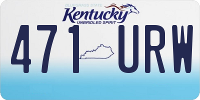 KY license plate 471URW