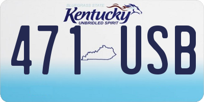 KY license plate 471USB