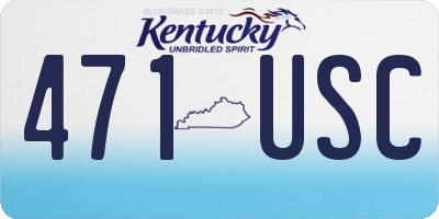 KY license plate 471USC