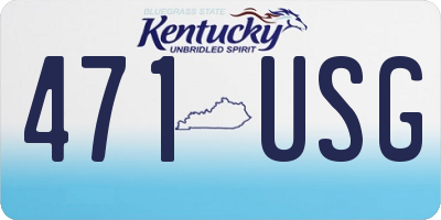 KY license plate 471USG
