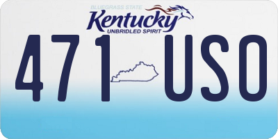 KY license plate 471USO