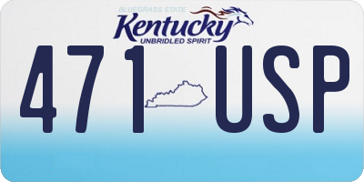 KY license plate 471USP