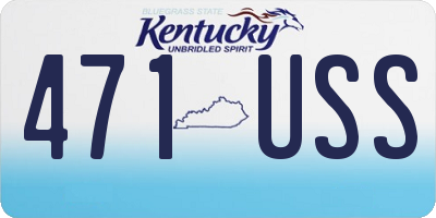 KY license plate 471USS