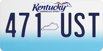 KY license plate 471UST