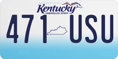 KY license plate 471USU