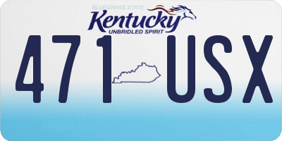 KY license plate 471USX