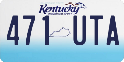 KY license plate 471UTA