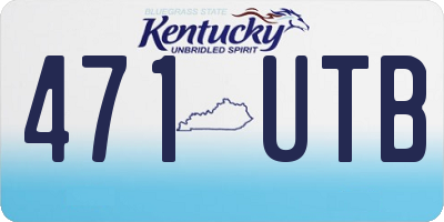 KY license plate 471UTB