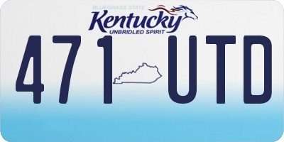 KY license plate 471UTD
