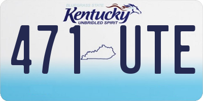 KY license plate 471UTE