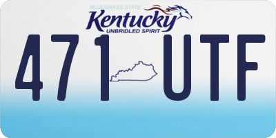KY license plate 471UTF