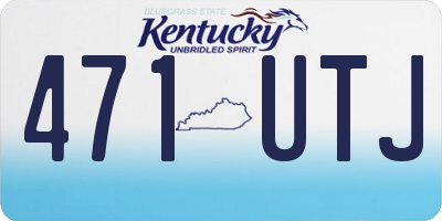 KY license plate 471UTJ
