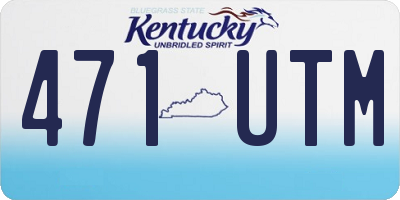 KY license plate 471UTM