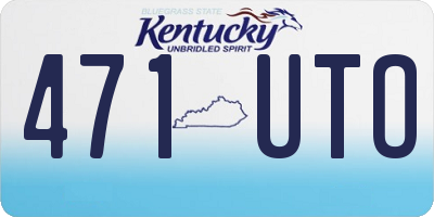 KY license plate 471UTO