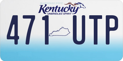 KY license plate 471UTP