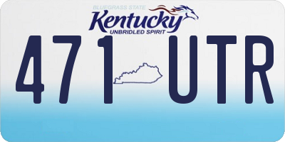 KY license plate 471UTR