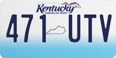 KY license plate 471UTV