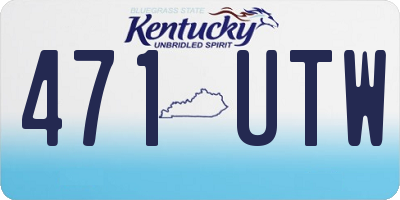 KY license plate 471UTW