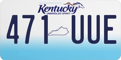 KY license plate 471UUE