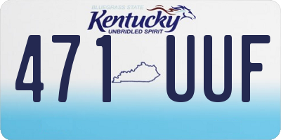KY license plate 471UUF