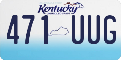 KY license plate 471UUG