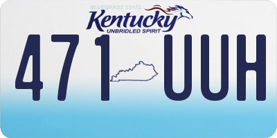 KY license plate 471UUH