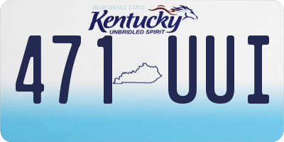 KY license plate 471UUI