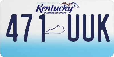 KY license plate 471UUK