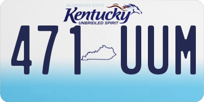 KY license plate 471UUM