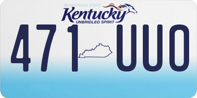 KY license plate 471UUO