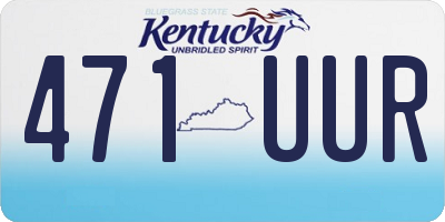KY license plate 471UUR