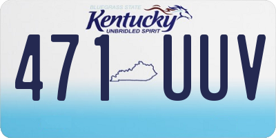 KY license plate 471UUV