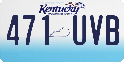 KY license plate 471UVB