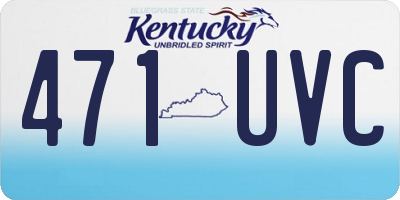 KY license plate 471UVC