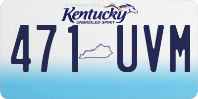 KY license plate 471UVM