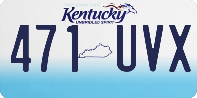 KY license plate 471UVX