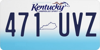 KY license plate 471UVZ