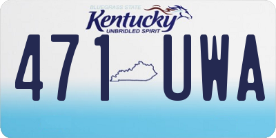KY license plate 471UWA