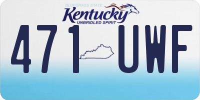 KY license plate 471UWF
