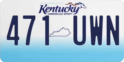 KY license plate 471UWN