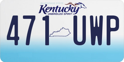 KY license plate 471UWP