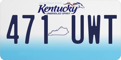 KY license plate 471UWT