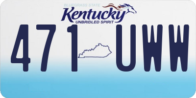 KY license plate 471UWW