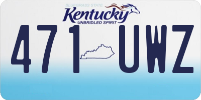KY license plate 471UWZ
