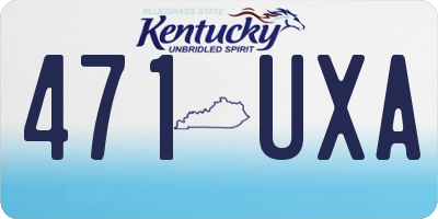 KY license plate 471UXA