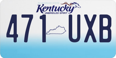 KY license plate 471UXB