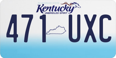 KY license plate 471UXC
