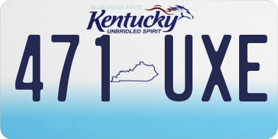 KY license plate 471UXE
