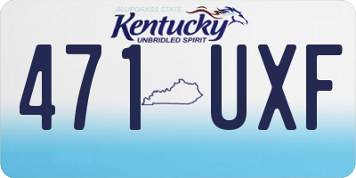 KY license plate 471UXF
