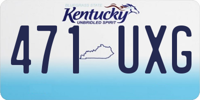KY license plate 471UXG